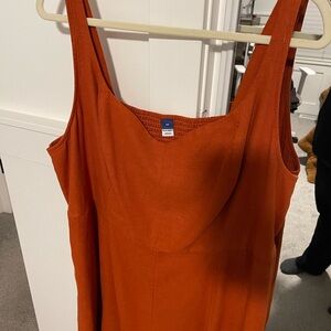 Old Navy Burnt Orange Midi Dress